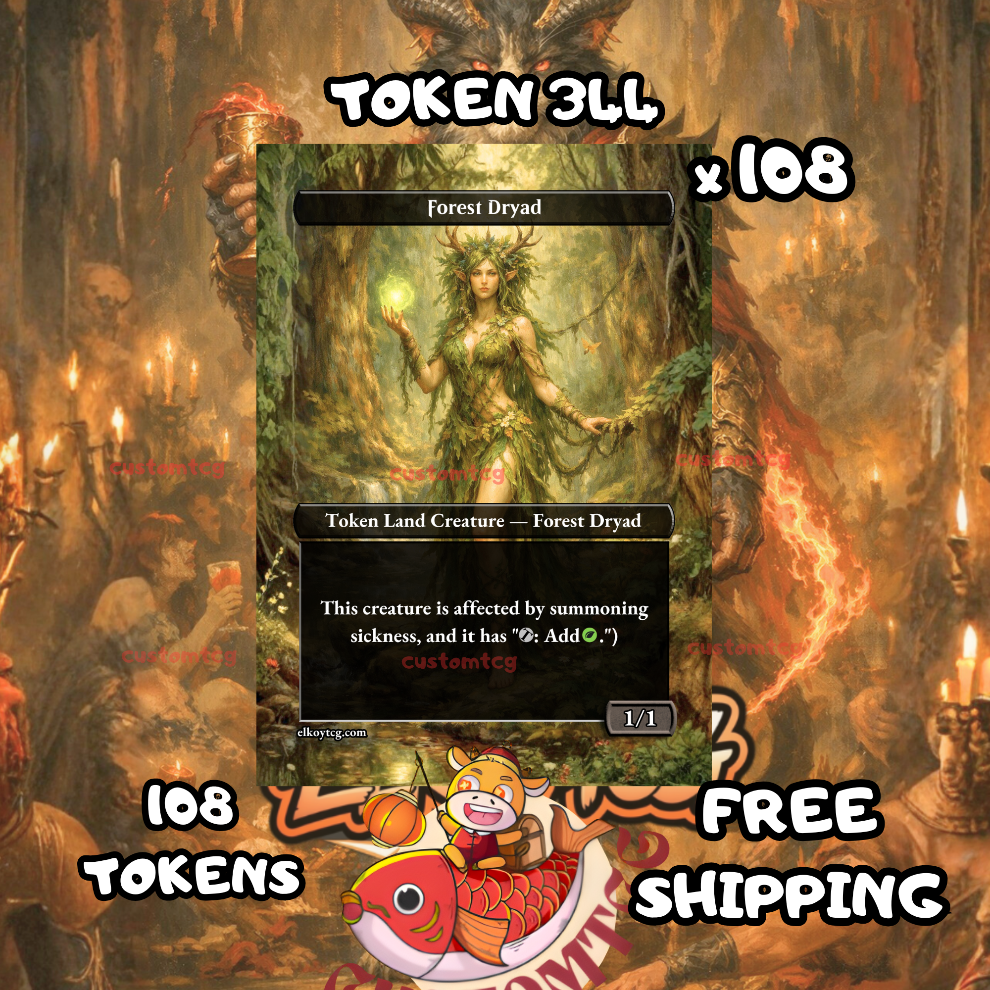 Forest Dryad token 1-1 108 copies - S344