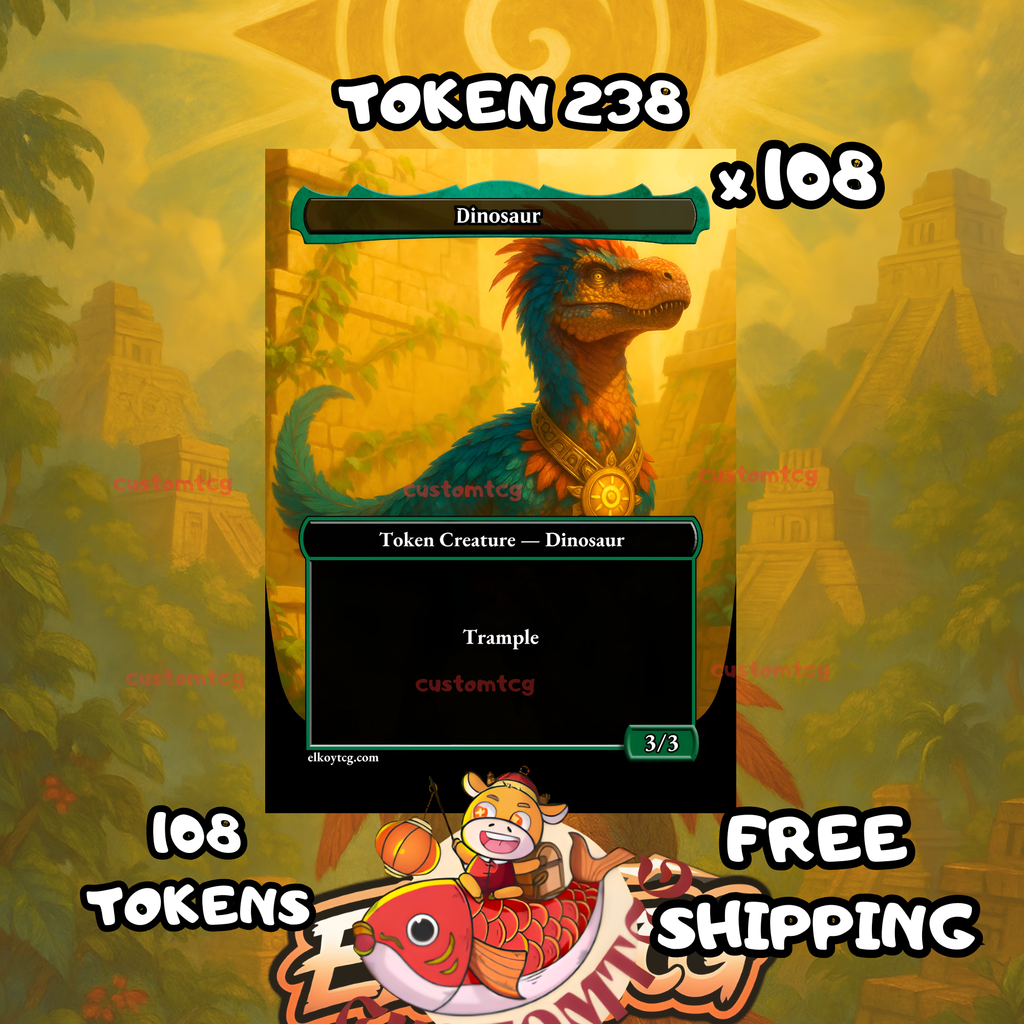 Dinosaur token 3-3 green trample 108 copies - S238