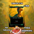 Dinosaur token 3-3 green trample 108 copies - S238