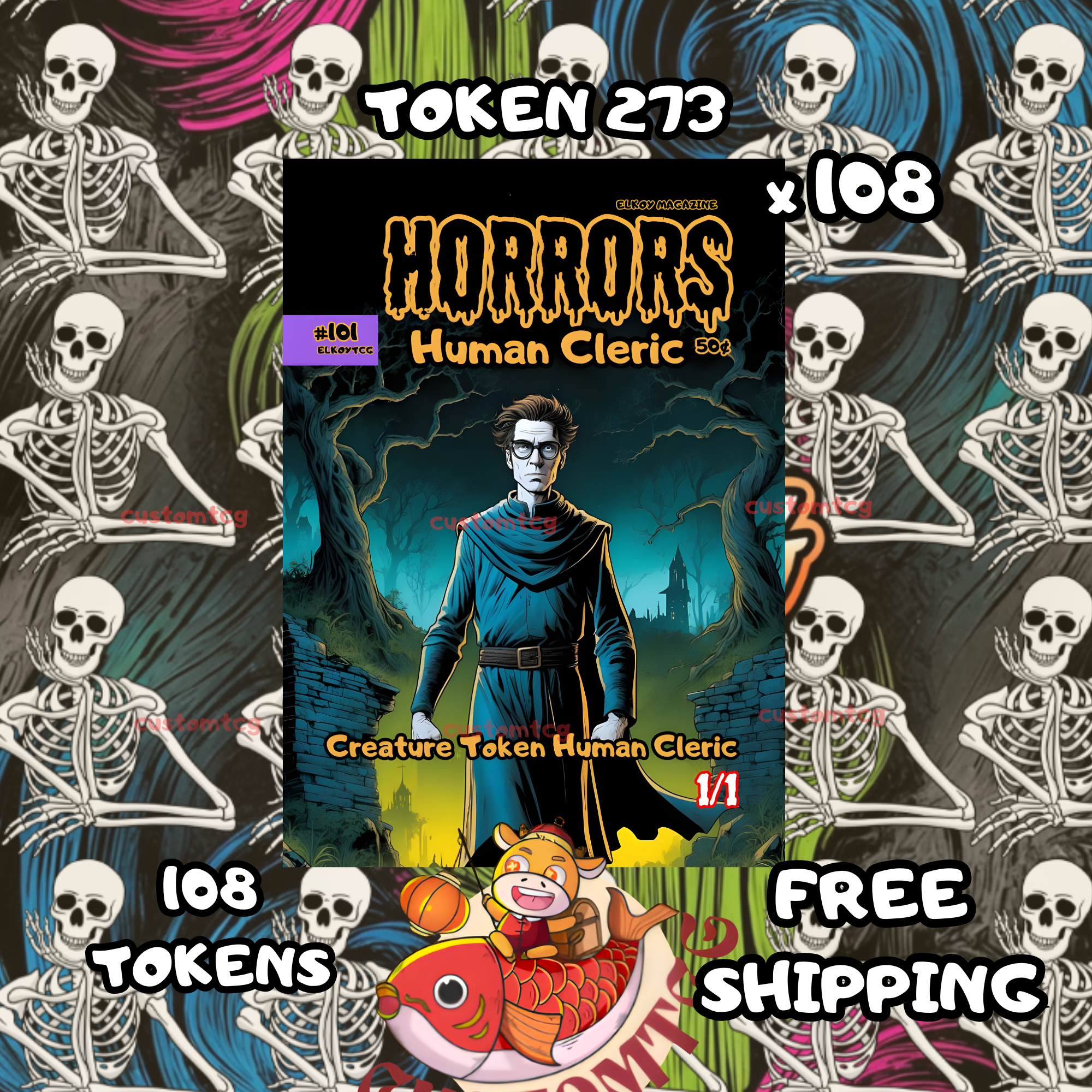 Human cleric token 1-1 108 copies - S273