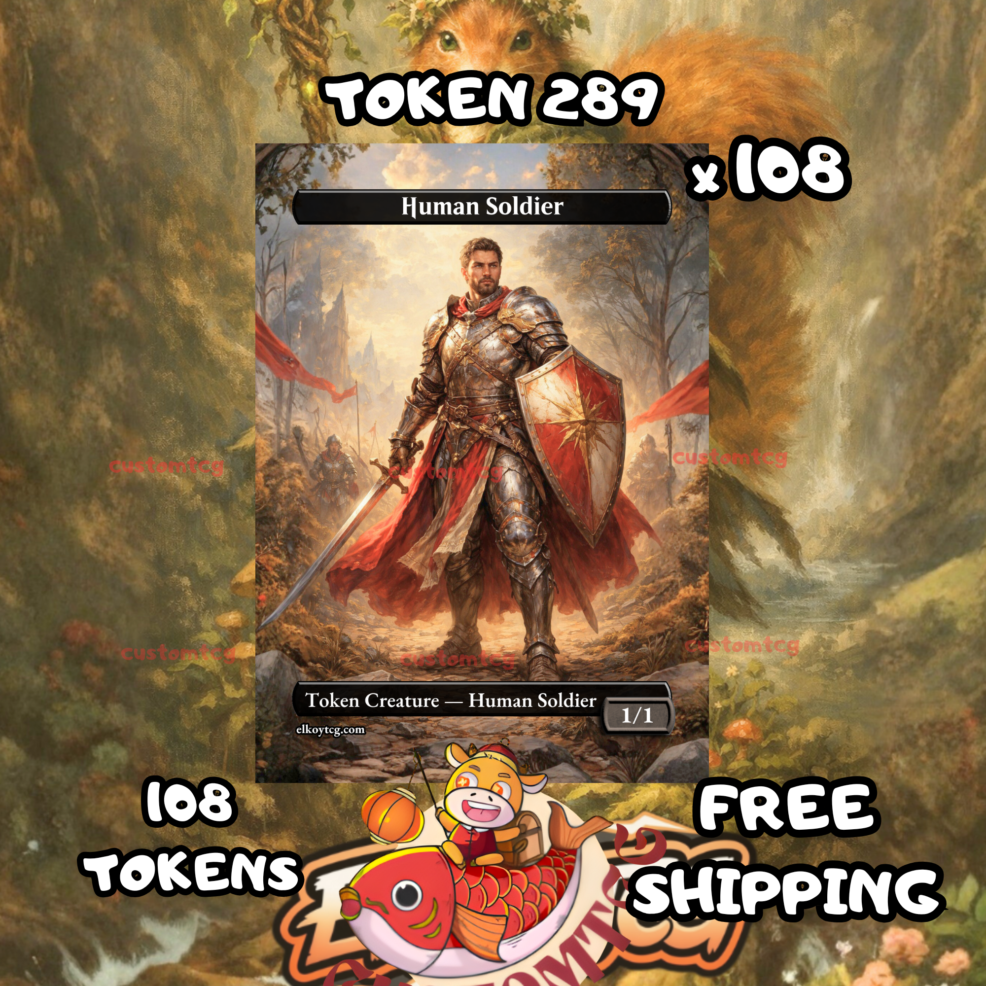 Human soldier token 1-1 108 copies - S289