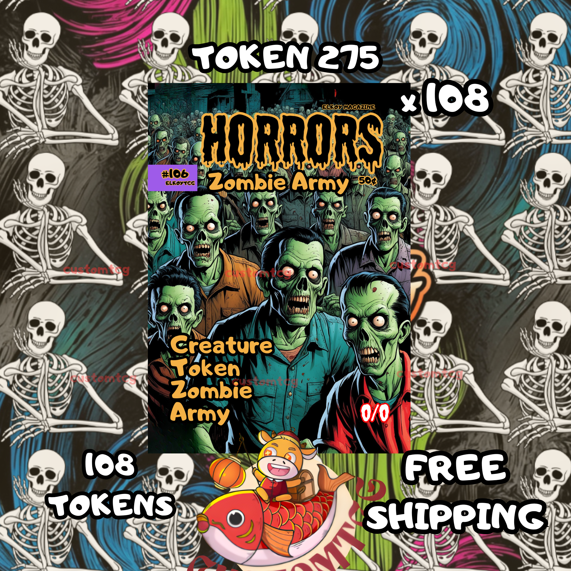 Zombie army token 0-0 108 copies - S275