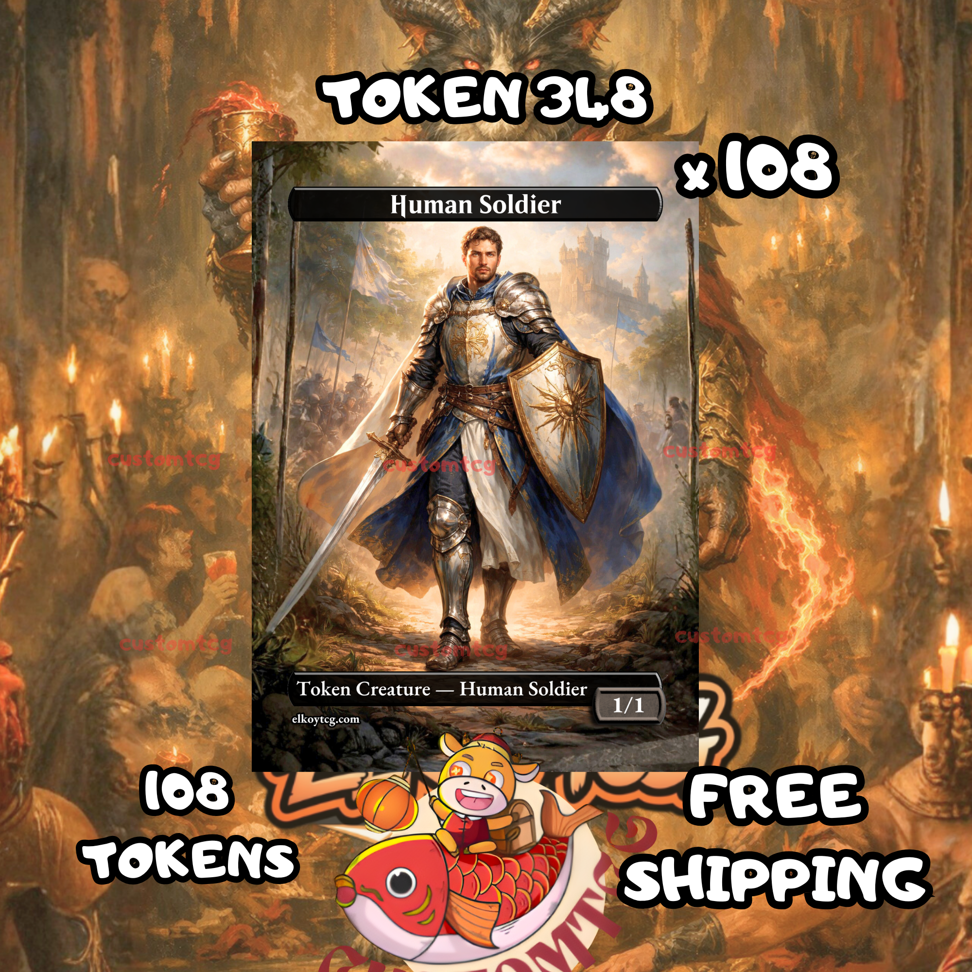 Human Soldier token 1-1 108 copies - S348