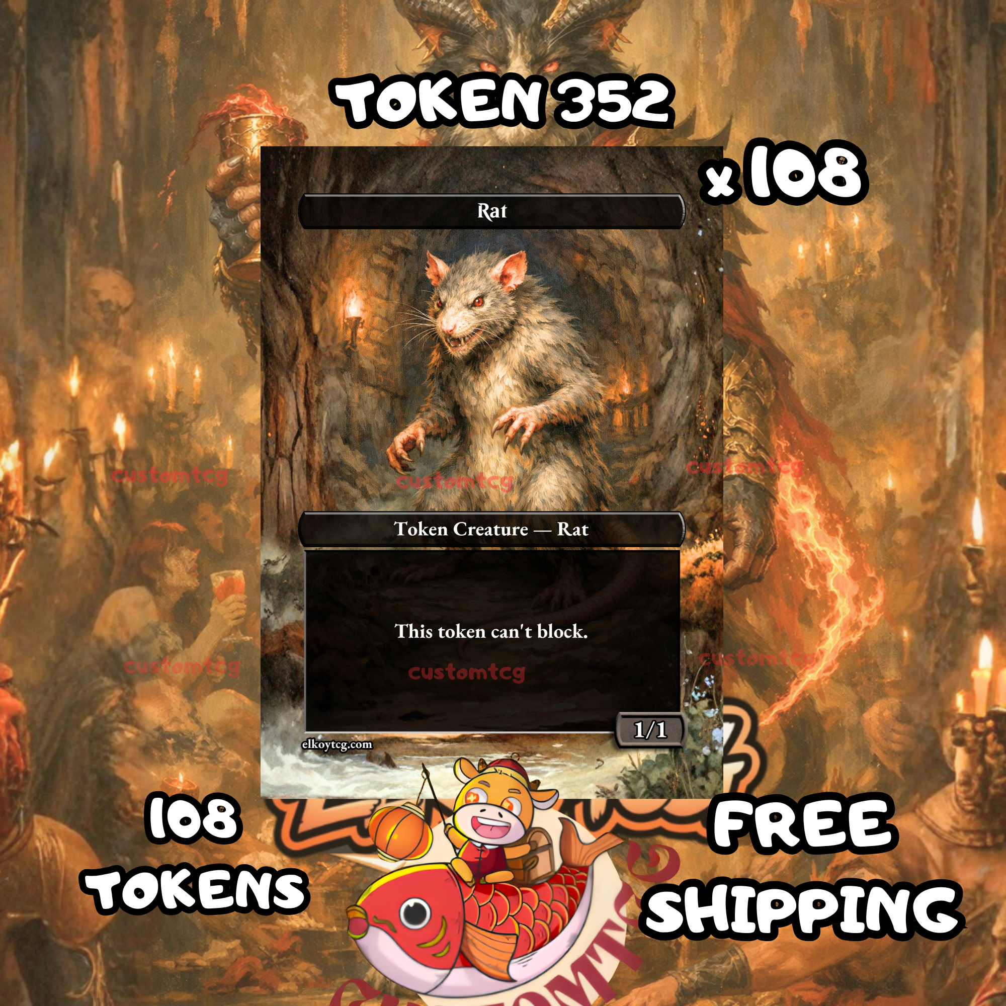 Rat token 1-1 108 copies - S352