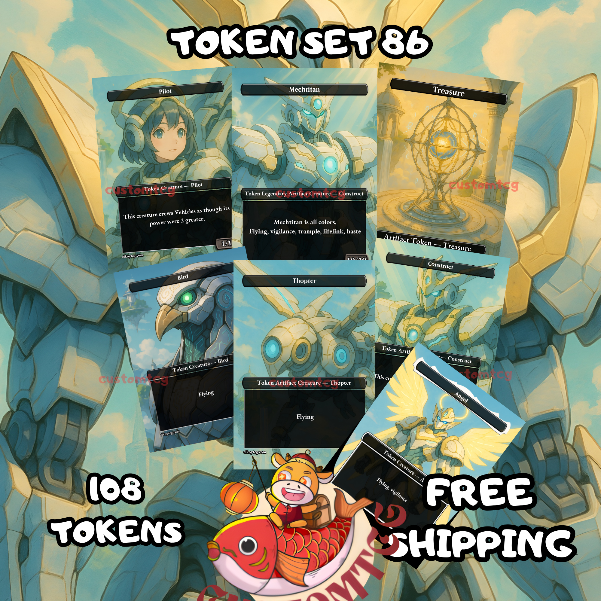 TOKEN SET 86 • 108 Tokens • Mechtitan & Artifacts Theme