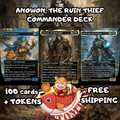 Anowon, the Ruin Thief Commander Deck – 100 Custom Cards + Tokens | Rogue Tribal | Mill & Draw | Fantasy Art | Free Shipping