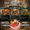 Codie Vociferous Codex Commander Deck | 100 Custom Cards + Tokens | Arcane Fantasy Art | 5-Color Storm Combo cEDH