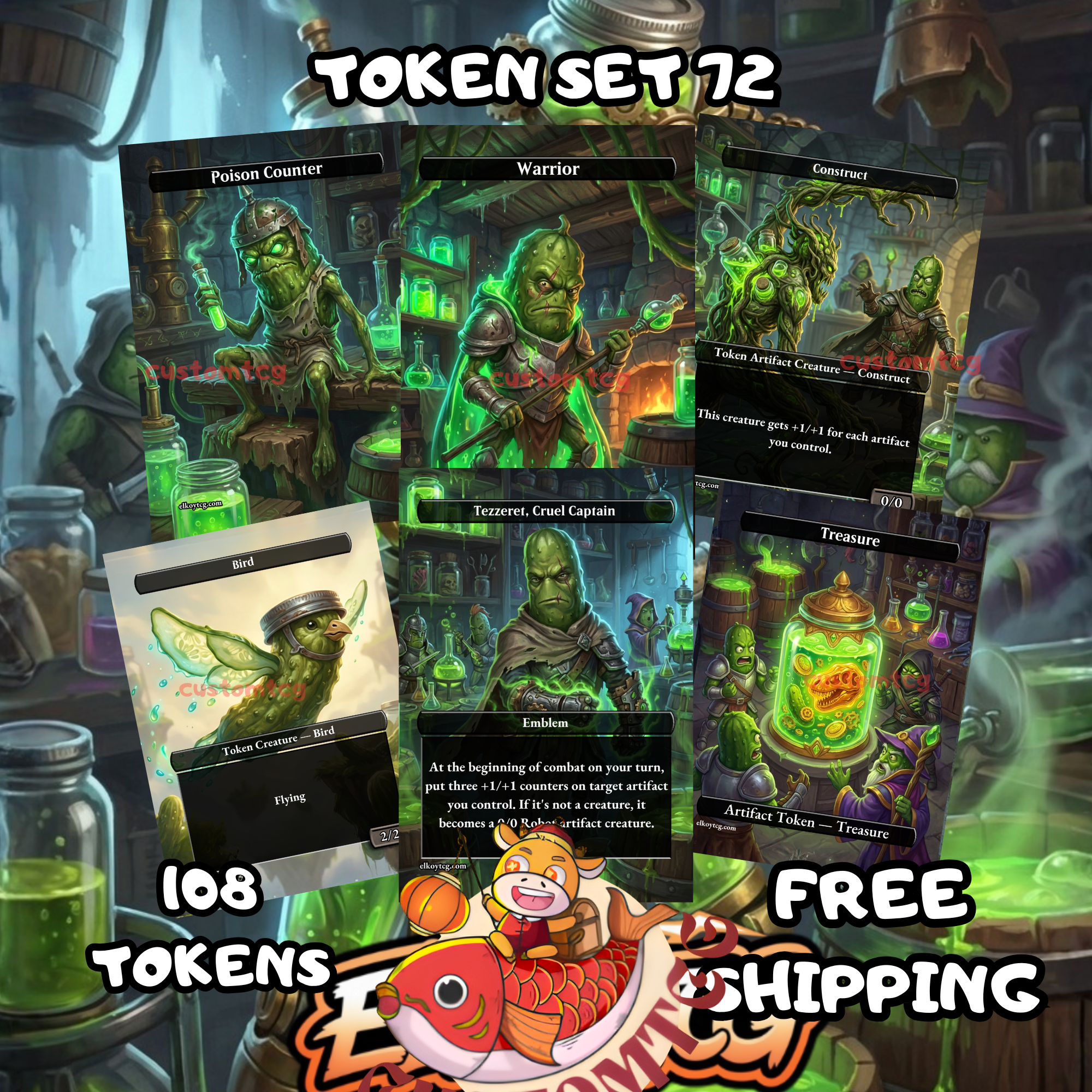 Token Set 72 – Toxic Alchemy Tokens (108 Cards)