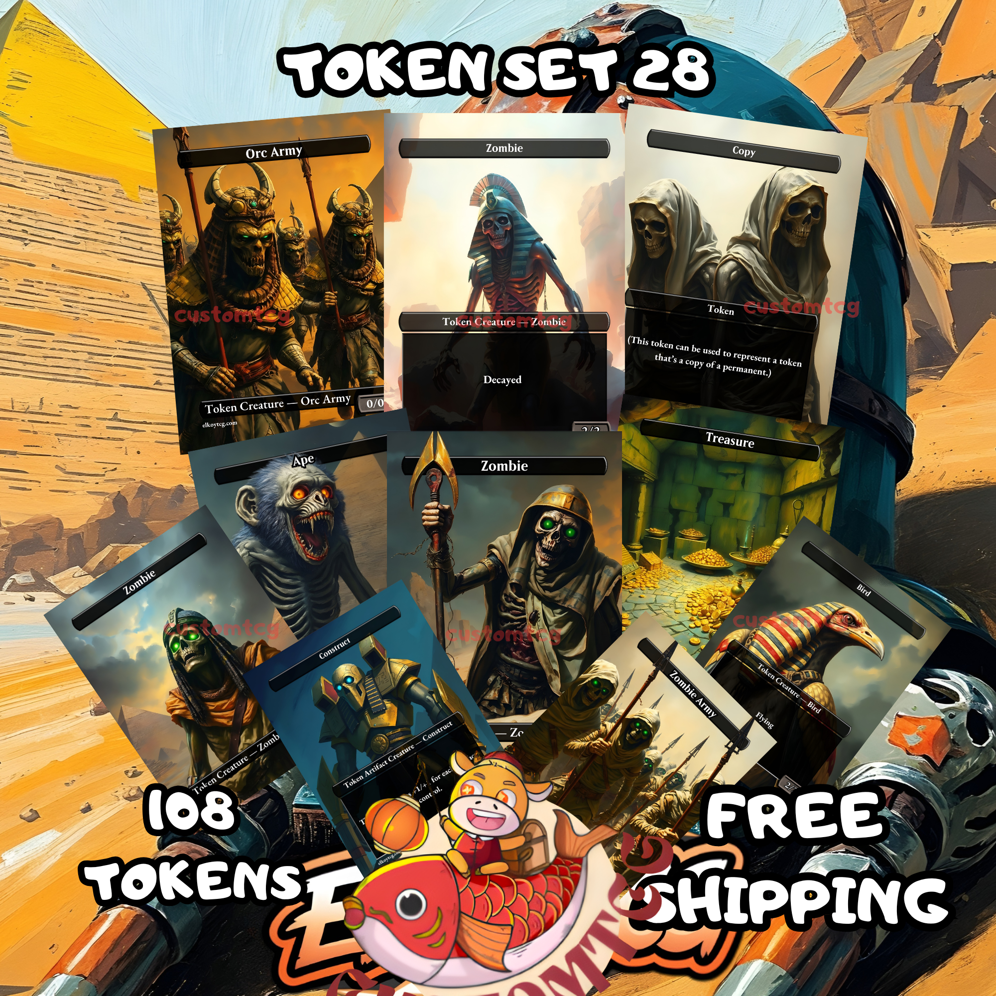 Token Set 28 — Desert Wasteland Warband (108 Tokens )