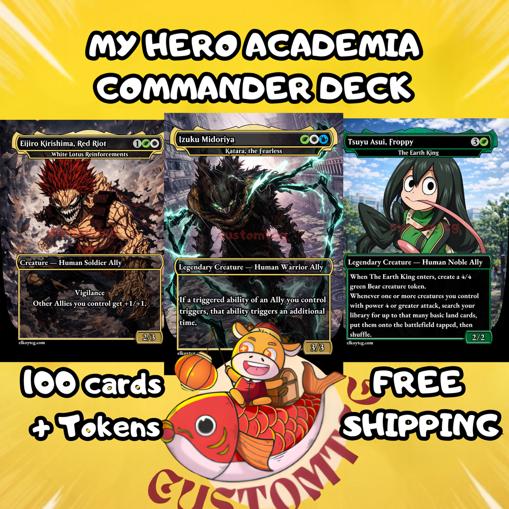 My Hero Academia Custom Commander Deck — Deku | Class 1-A | Anime Proxy Deck | Plus Ultra