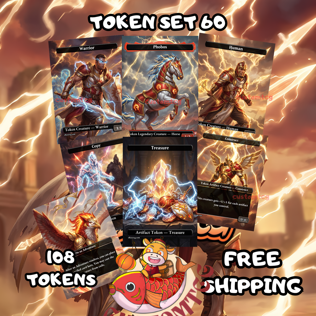 Token Set 60 — Lightning Legion Custom Token Pack for MTG (108 Cards)