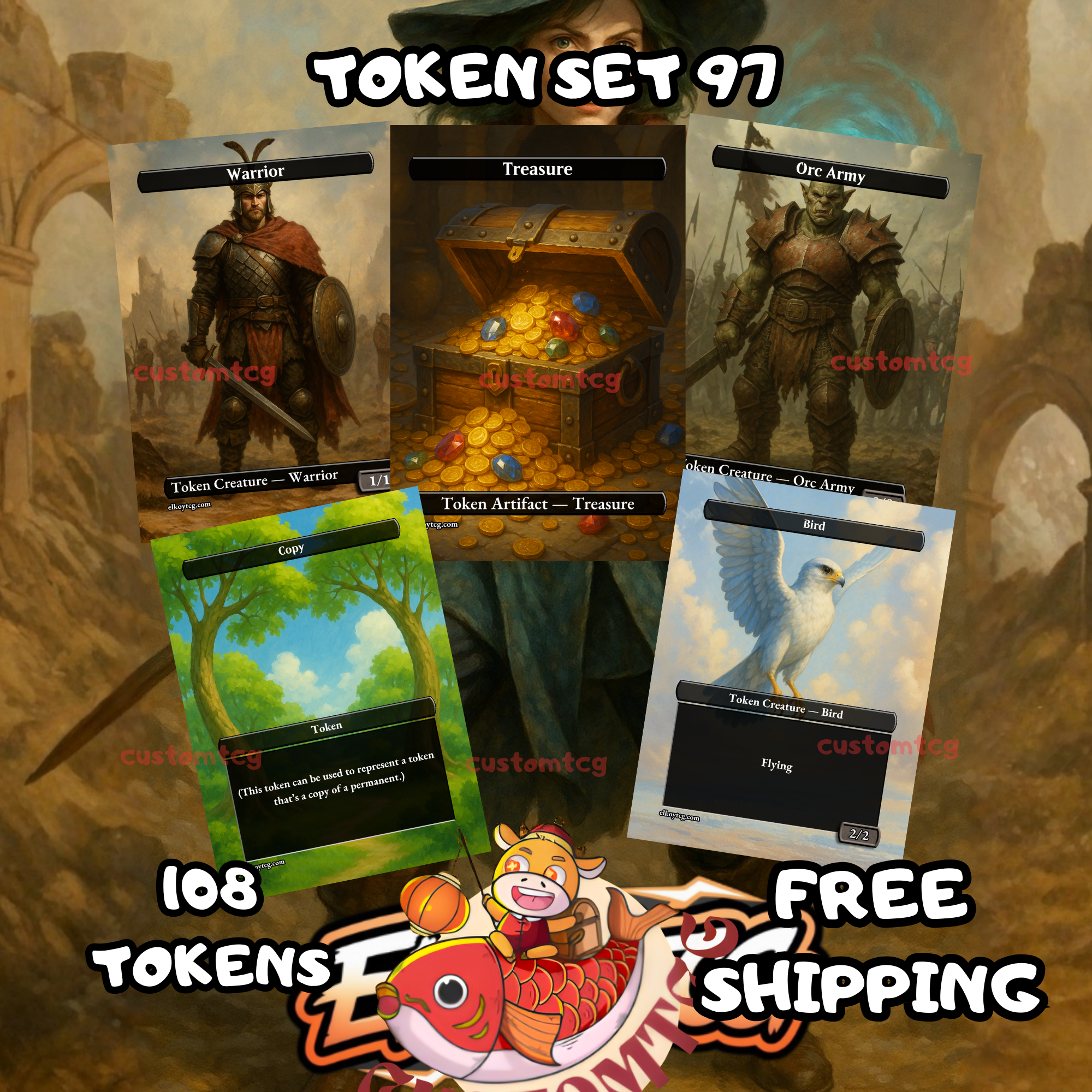 TOKEN SET 97 • 108 Tokens • Orc Army, Treasure & Copy