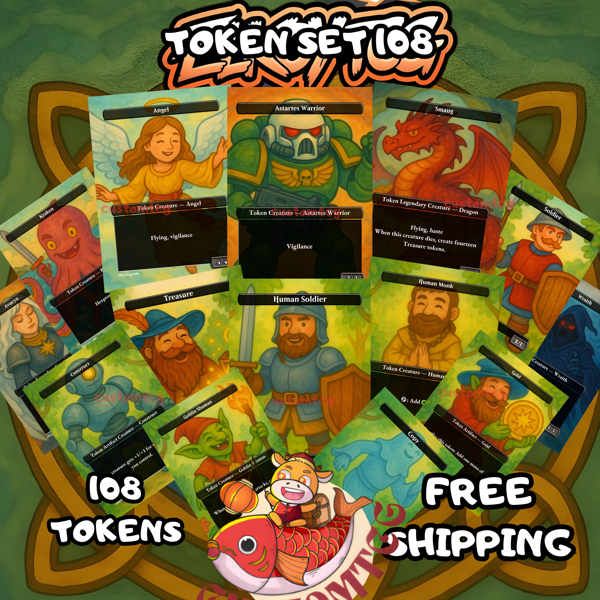 Token Set 108 Cartoon Fantasy Token Pack (108 Tokens)