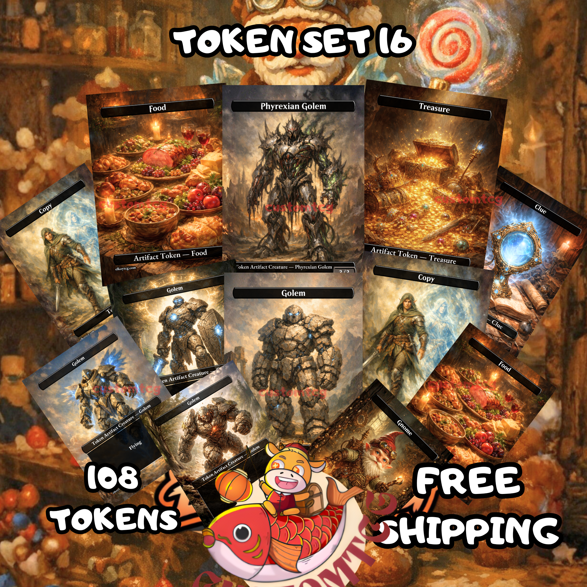 TOKEN SET 16 - FEAST & GOLEMS EDITION