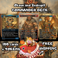 Okaun & Zndrsplt Custom Commander Deck — Coin Flip Chaos | Izzet | Fantasy Art Proxy Deck