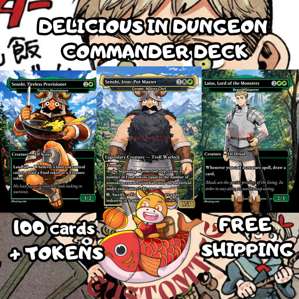 Delicious in Dungeon Custom Commander Deck — Shenshin | Dungeon Feast | Anime Proxy Deck