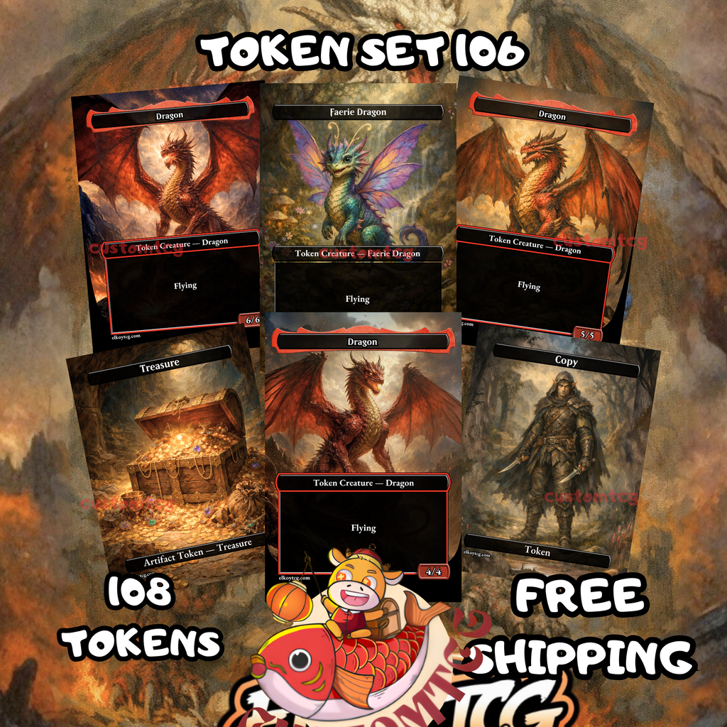 Dragons, Treasure & Copy Pack (108 Tokens) | Token Set 133