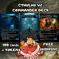 Cthulhu Custom Commander Deck — 100 Cards + Tokens | Lovecraftian Horror | Free Shipping