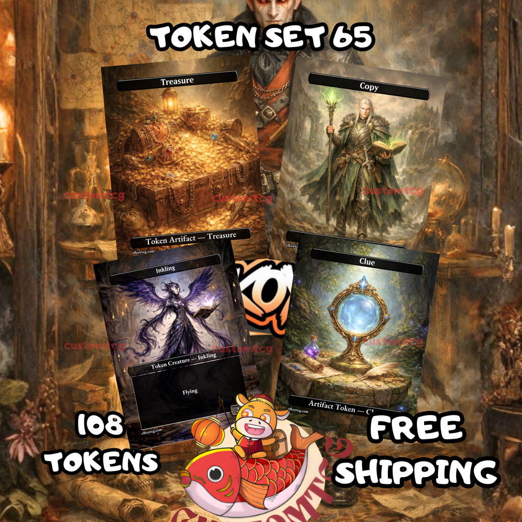 TOKEN SET 65 • Arcane Relics & Dark Secrets (108 Tokens)