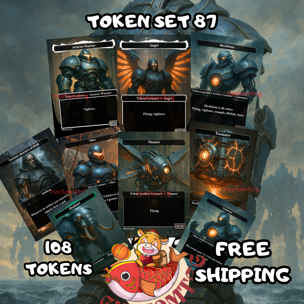TOKEN SET 87 • 108 Tokens • Mech Titans & Warriors