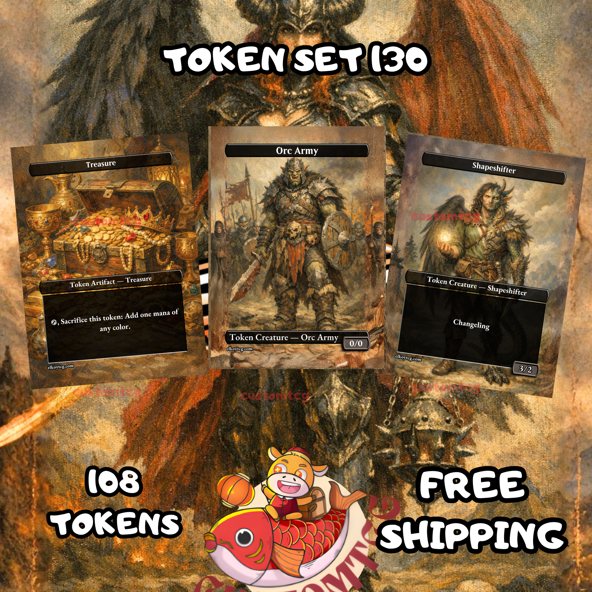 Orc Army, Shapeshifter & Treasure Bundle (108 Tokens) |  Token Set 130