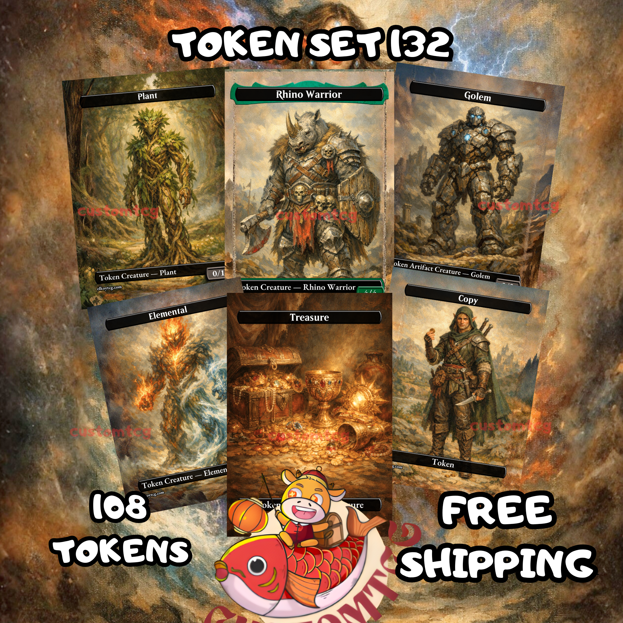 Copy, Treasure & Big Bodies Bundle (108 Tokens) |Token Set 132