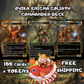 Ovika, Enigma Goliath Commander Deck – 100 Custom Cards + Tokens | Goblin Storm | Spell Slinger | Dark Fantasy Art | Free Shipping