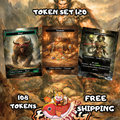 Token Set 120– 108 Custom MTG Tokens (Elf Warrior, Snake, Scarecrow, Insect, Poison Counter & Treasure)
