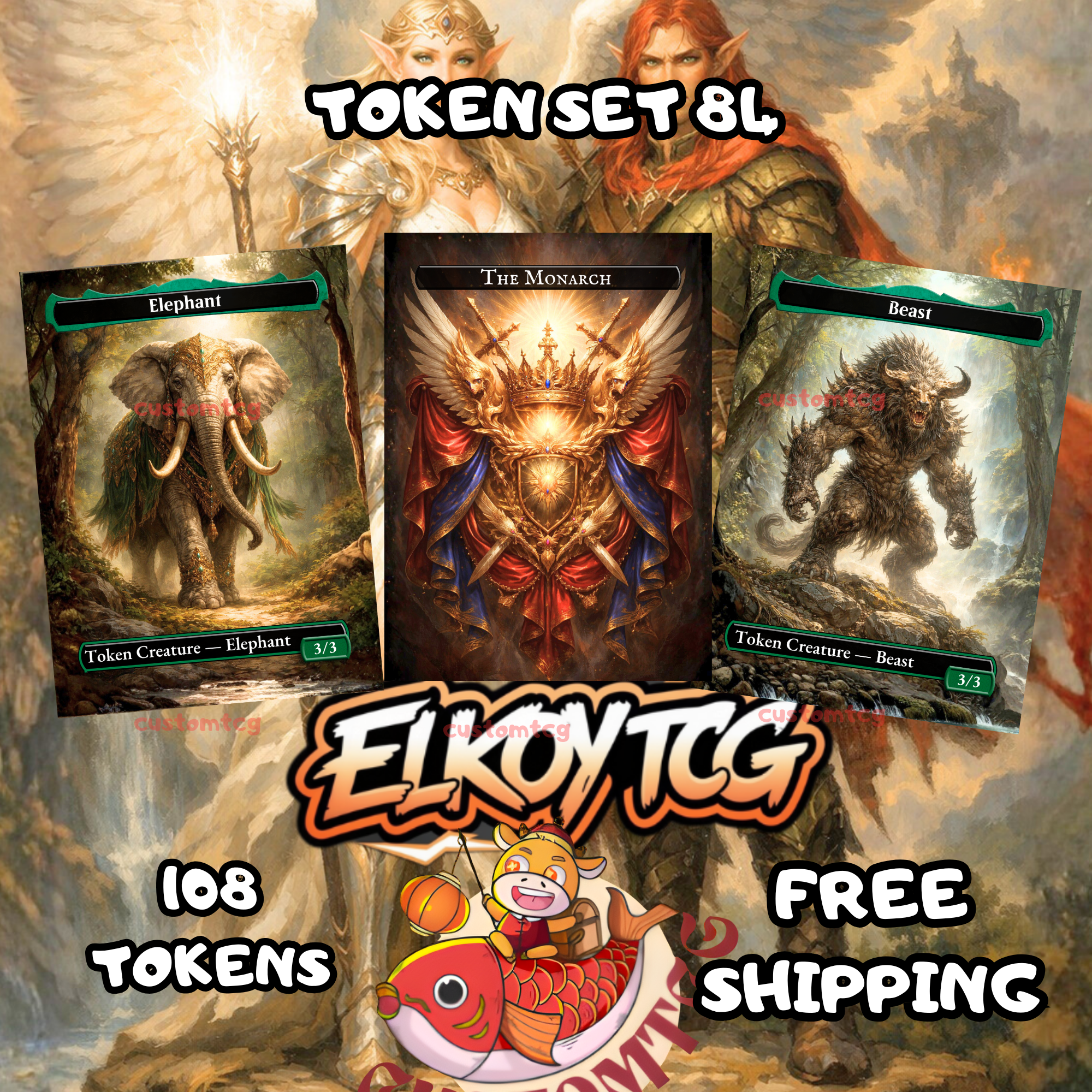 TOKEN SET 84 • 108 Tokens • The Monarch Theme