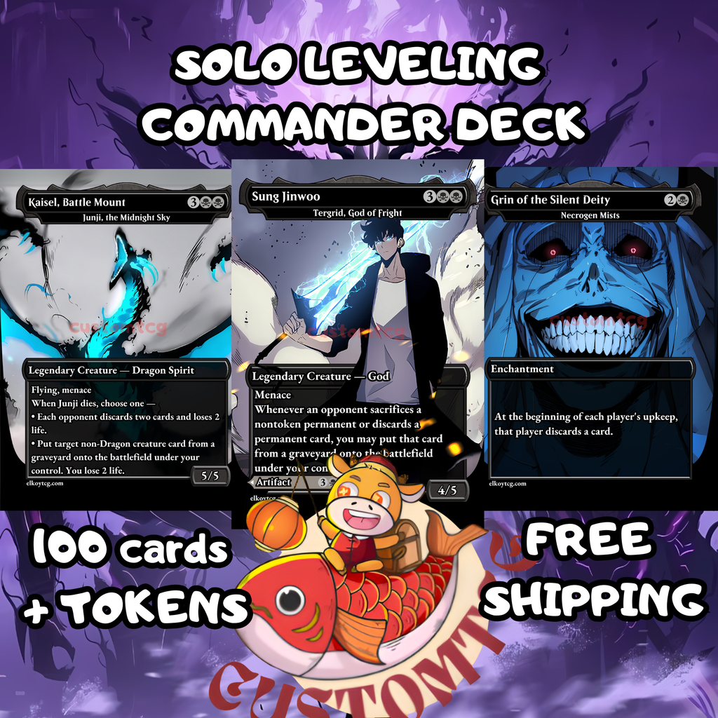 Solo Leveling Custom Commander Deck — Shadow Monarch Edition | Sung Jin-Woo | Anime Proxy Deck