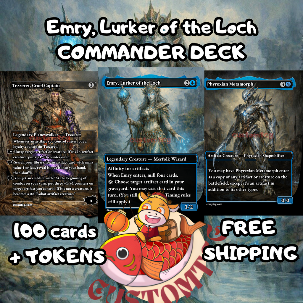 Emry, Lurker of the Loch Mono-Blue Artifact Custom Deck