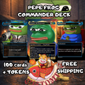 Pepe Custom Commander Deck — Frog Tribal and Meme Culture | Classic Edition | Fantasy Art Proxy Deck