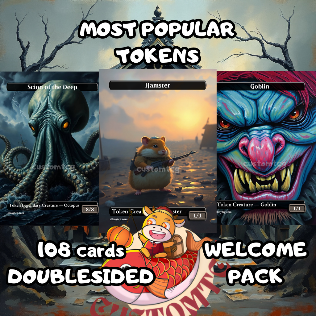 Token set 01W — Welcome pack (double-sided token bundle)