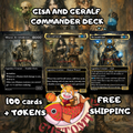 Gisa and Geralf Commander Deck – 100 Custom Cards + Tokens | Zombie Tribal | Dark Fantasy Art | Free Shipping