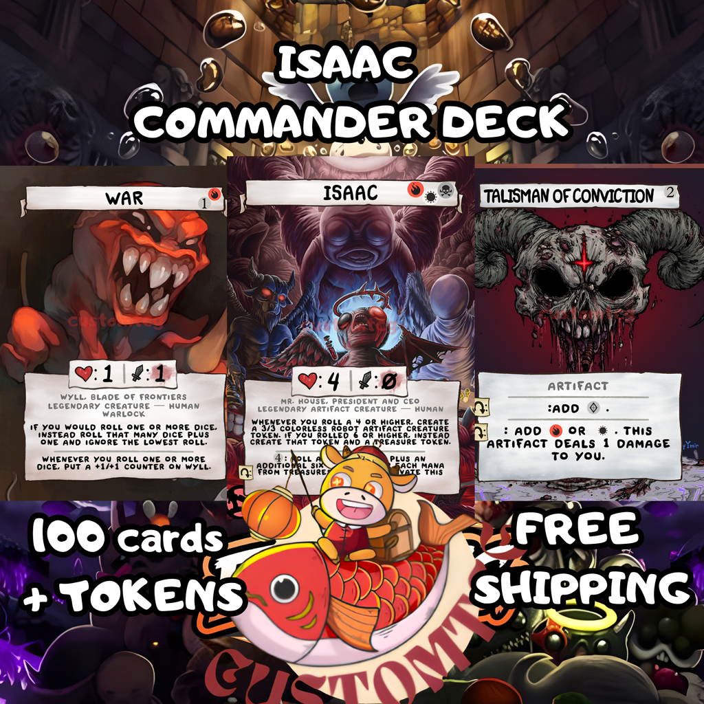 Binding of Isaac Custom Commander Deck — Mr. House | Treasure Tribal | Custom Proxy Deck