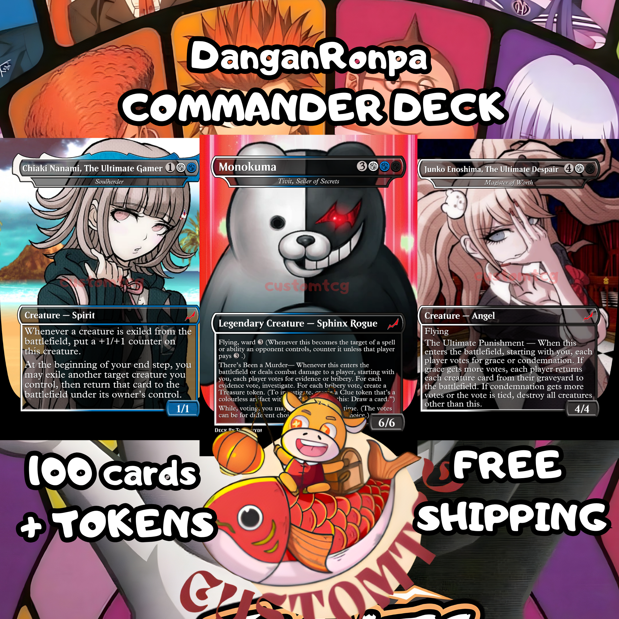 Danganronpa Custom Commander Deck — Tivit | Class Trial | Mystery &amp; Deception Proxy Deck