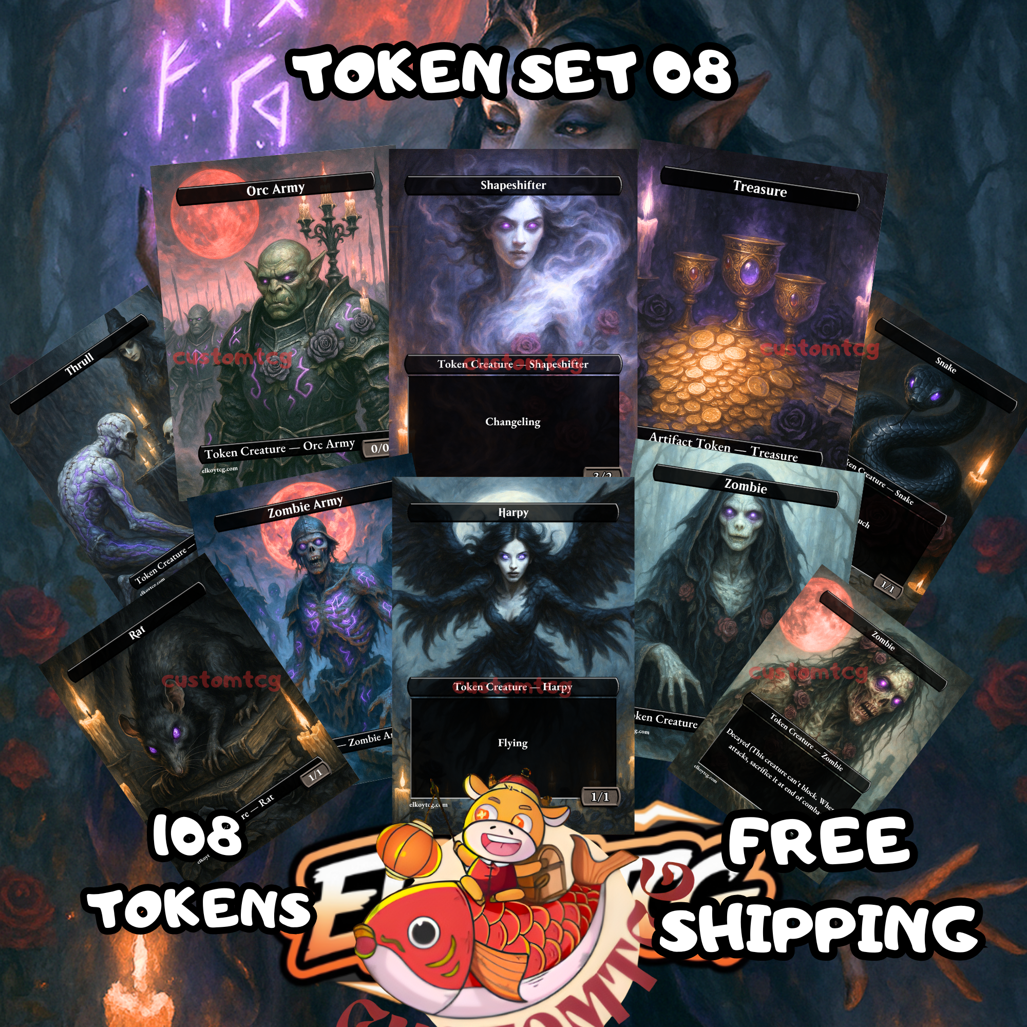 Token Set 08 | Dark Fae & Undead Tokens (108x)