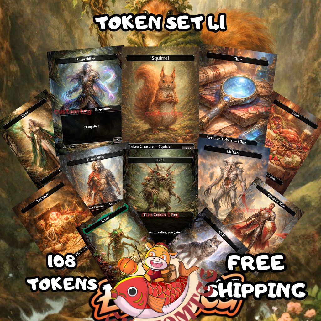 TOKEN SET 41 - 108 CUSTOM TOKENS FOR MTG