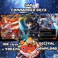 Sword Art Online Custom Commander Deck — Kirito & Asuna | Knights of the Blood | Anime Proxy Deck