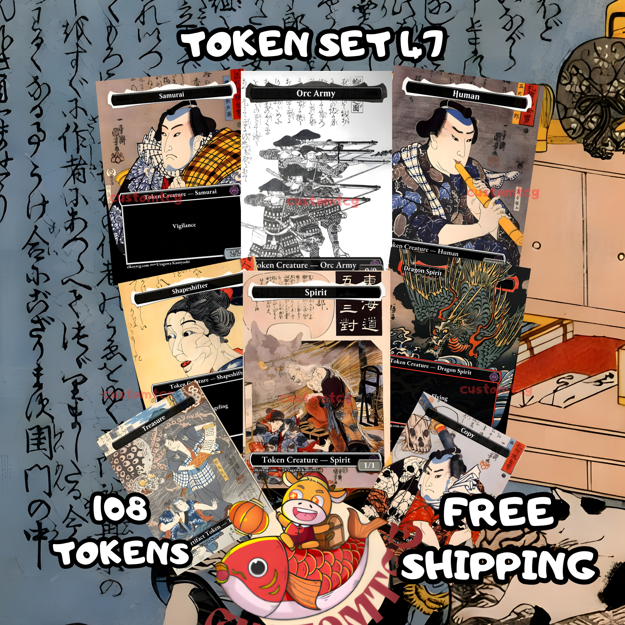 TOKEN SET 47 - 108 CUSTOM TOKENS FOR MTG