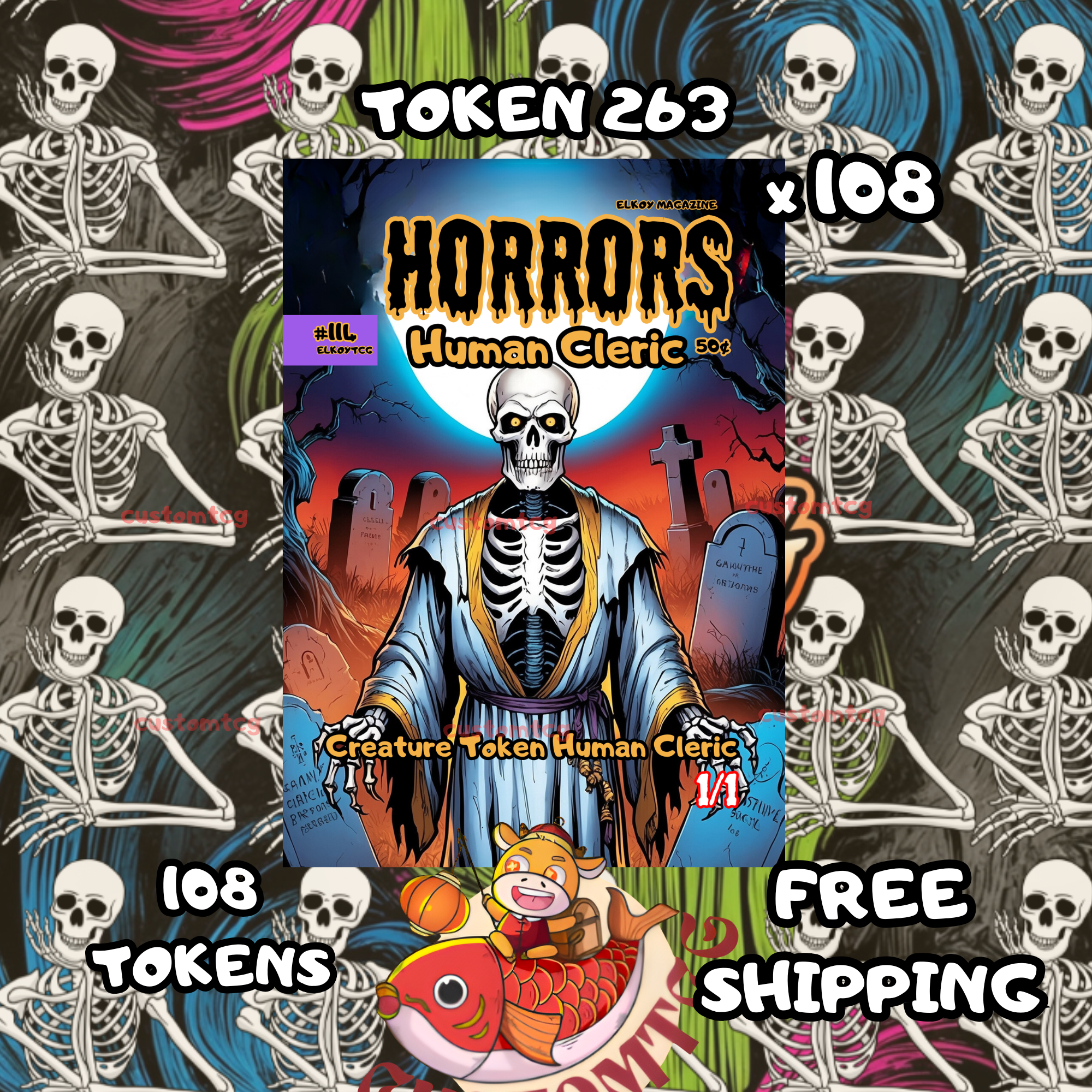 Human Cleric token 1-1 108 copies - S263
