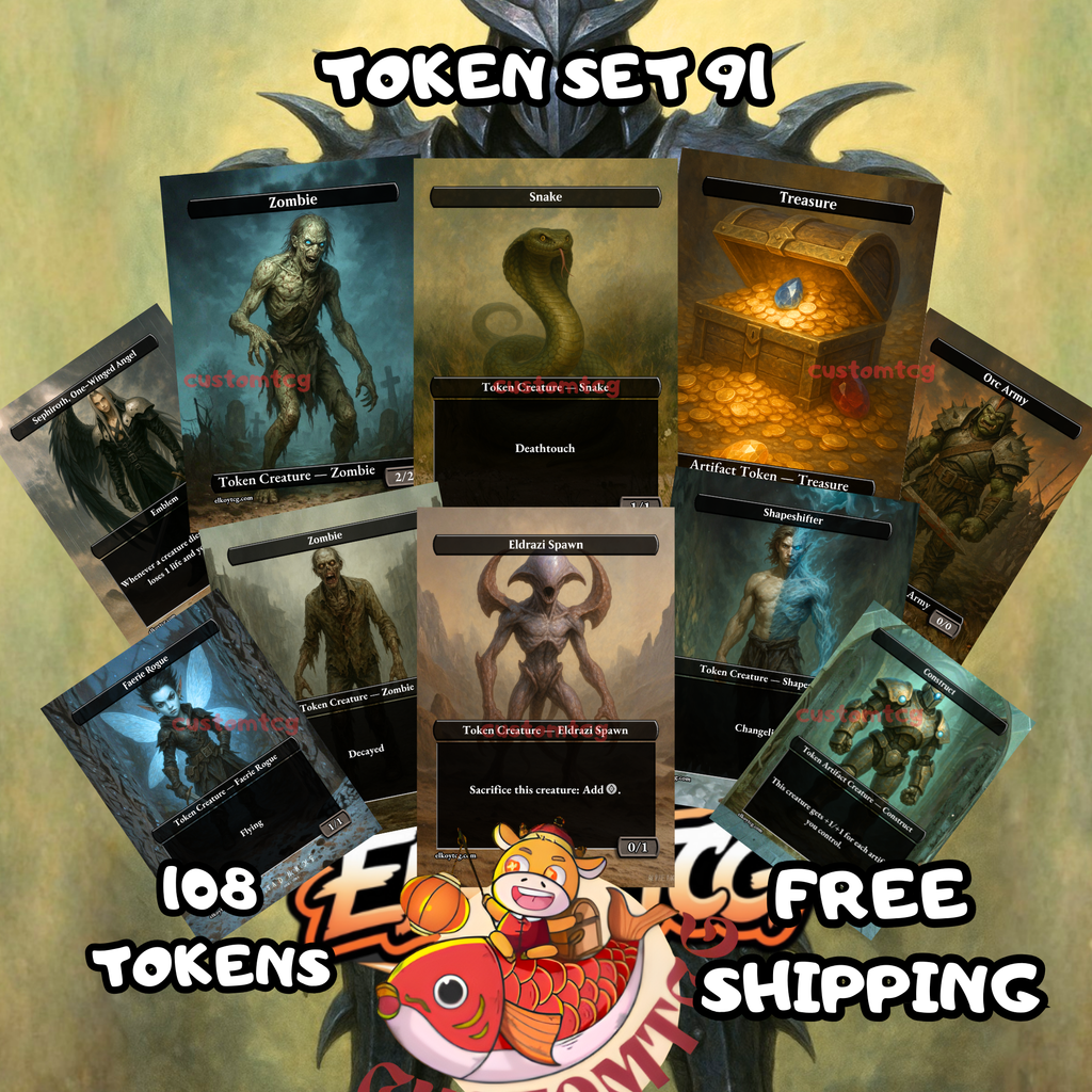 TOKEN SET 91 • 108 Tokens • Zombies, Eldrazi & Treasure