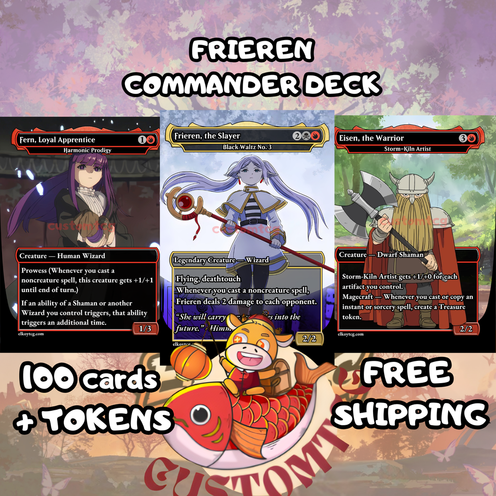 Frieren Custom Commander Deck — 100 Cards + Tokens | Anime-Themed | Free Shipping