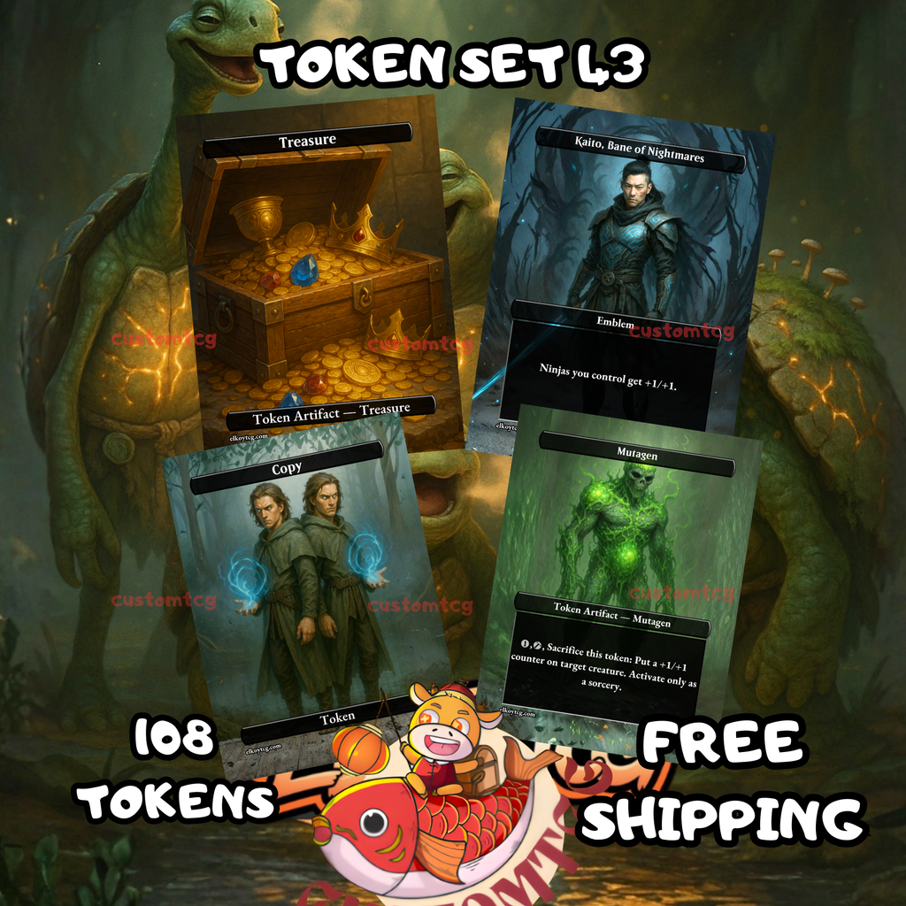 TOKEN SET 43 - 108 CUSTOM TOKENS FOR MTG