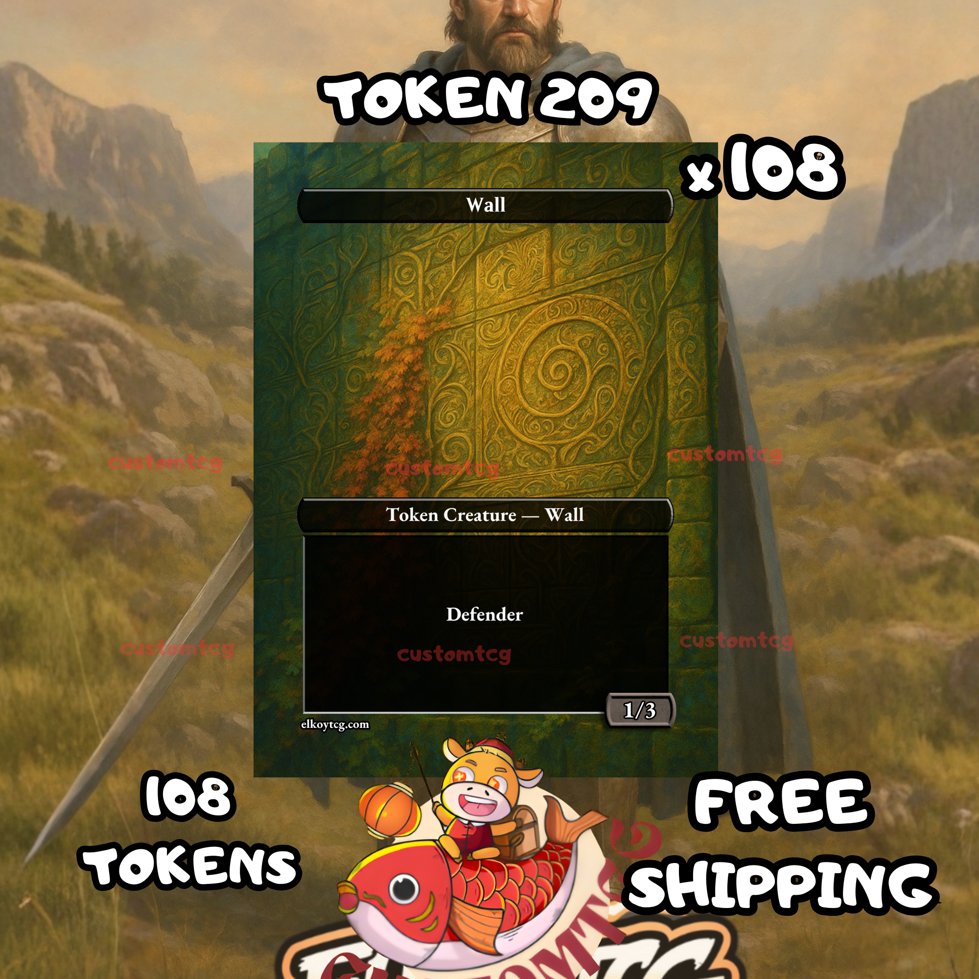 Wall defender  token 1-3 108 copies - S209