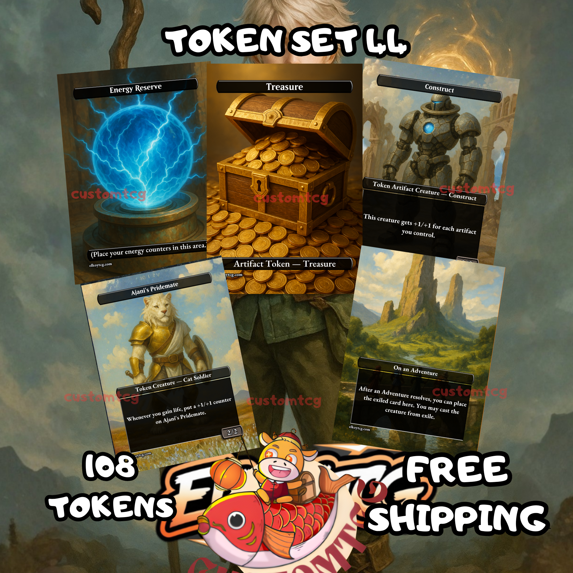 TOKEN SET 44- 108 CUSTOM TOKENS FOR MTG