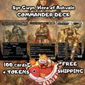 Syr Gwyn, Hero of Ashvale Custom Commander Deck — Knights & Equipment | Mardu | Fantasy Art Proxy Deck