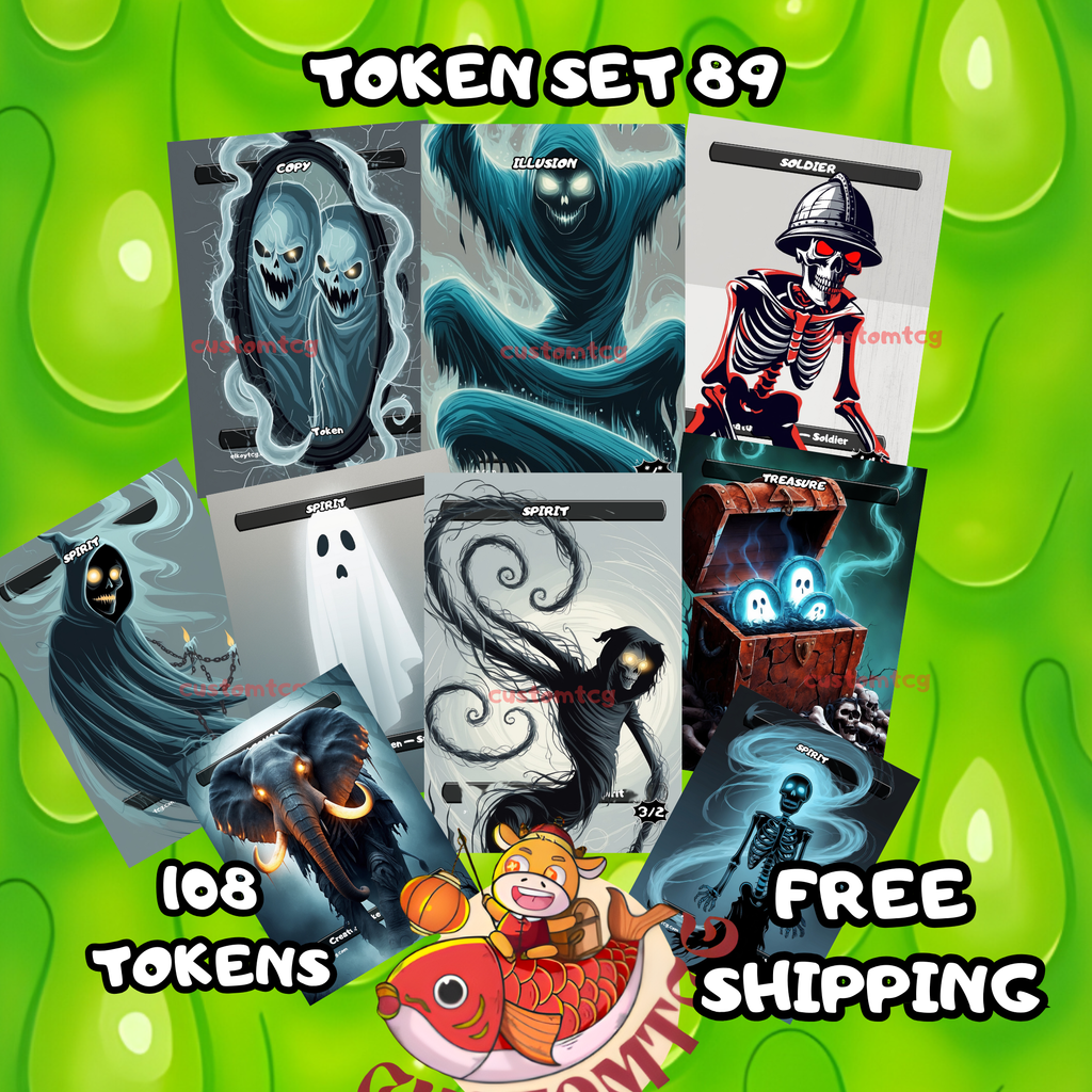 TOKEN SET 89 • 108 Tokens • Spooky Spirits & Illusions
