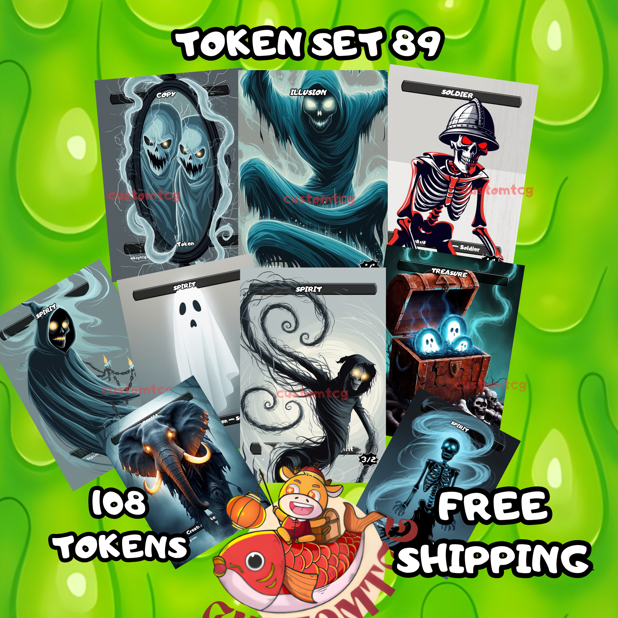 TOKEN SET 89 • 108 Tokens • Spooky Spirits & Illusions