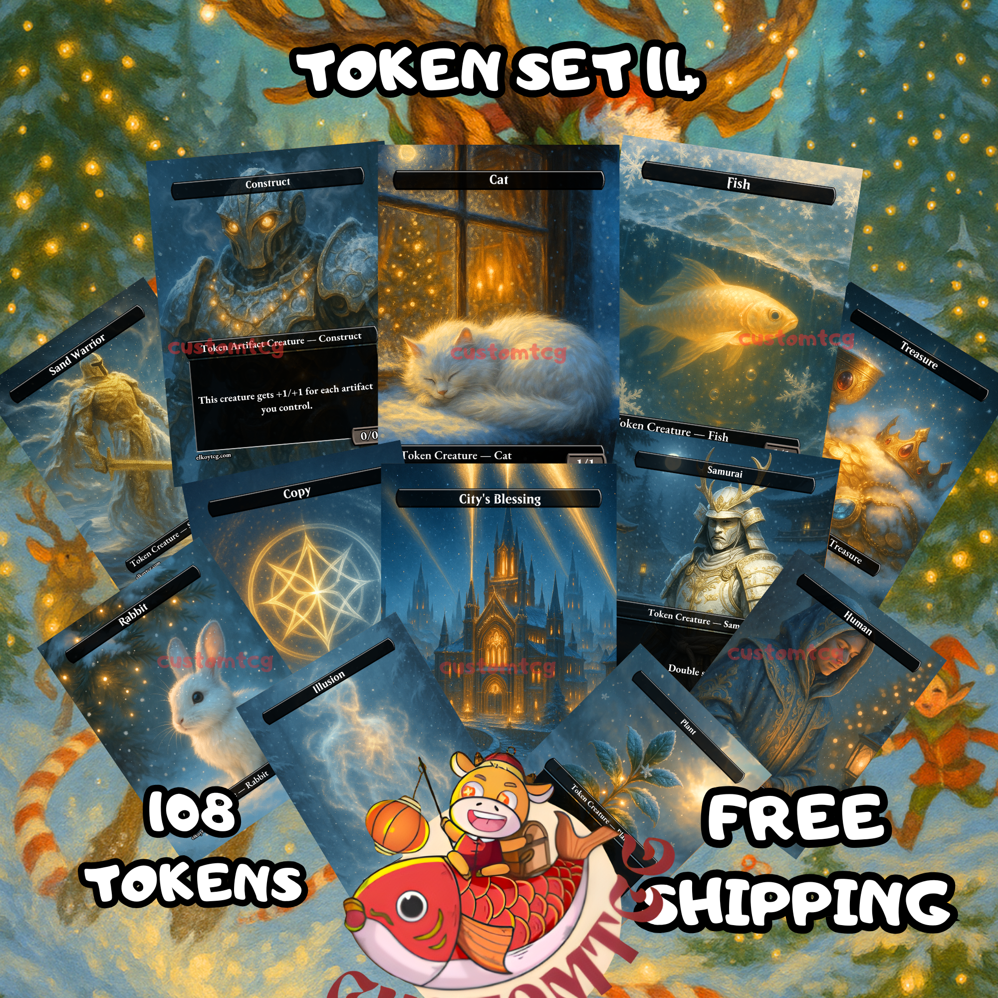 TOKEN SET 14 - Cozy Winter Wonderland Tokens (108 Cards)